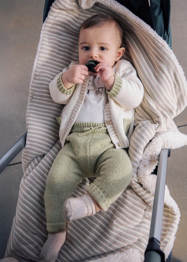 Mayoral Long knit 3-piece trouset set Bayleaf