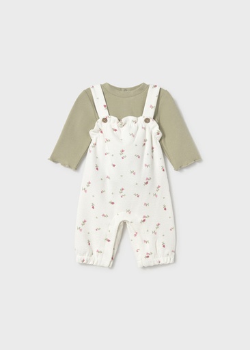 Mayoral Printed dungarees set Bayleaf