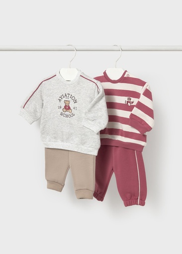 Mayoral Knit set (4 garments) Plum