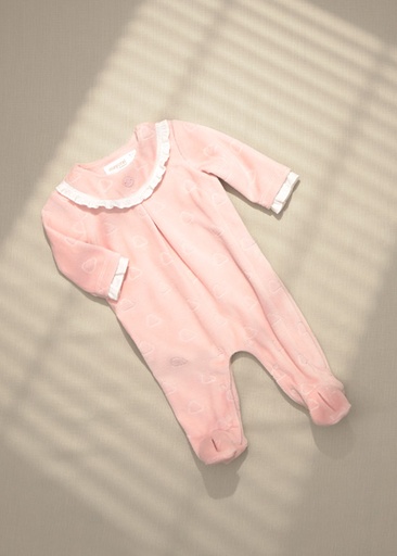 Mayoral Velour dressy pajamas Baby Rose