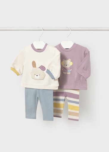 Mayoral 4pcs leggings set Mauve