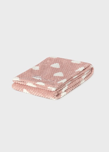 [9147] Mayoral Faux fur blanket Baby Rose