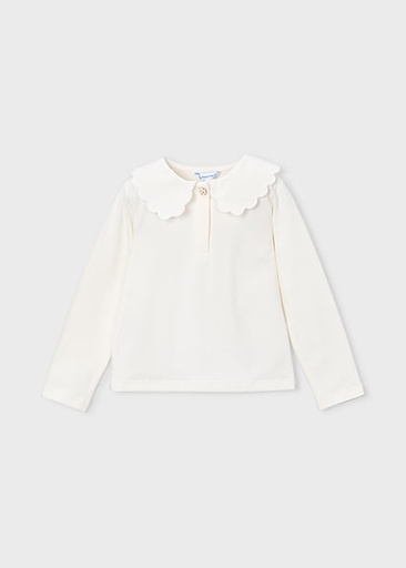 Mayoral L/s basic polo Natural Lg