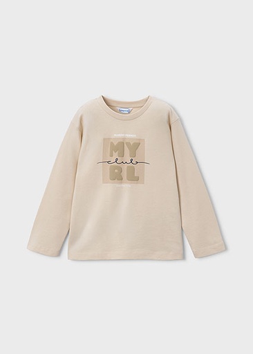 Mayoral L/s basic t-shirt Stone Lg