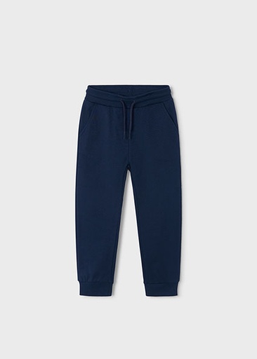 Mayoral Basic cuffed fleece trousers Blue Lg
