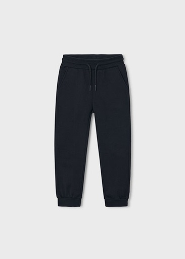 Mayoral Basic cuffed fleece trousers Black Lg