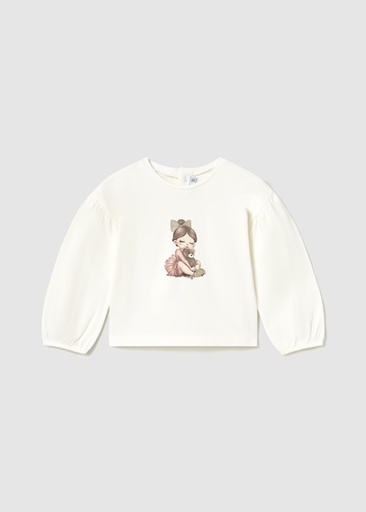 Mayoral L/s graphic t-shirt Natural Lg