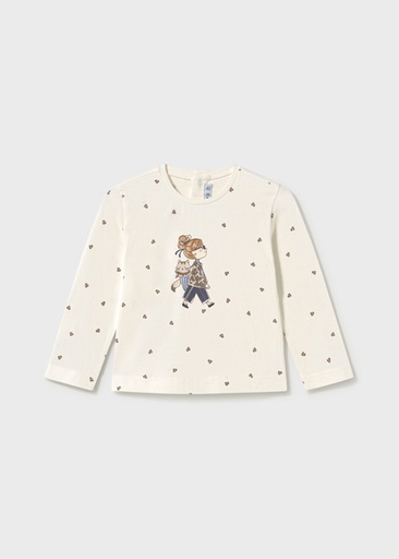 Mayoral Printed l/s t-shirt Natural Lg