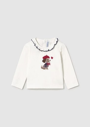 Mayoral L/s shirt dress Natur-red Lg