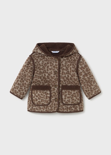 Mayoral Jacquard Coat Walnut Lg