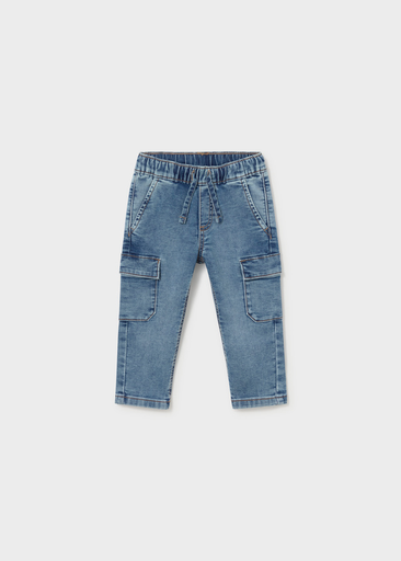 Mayoral Soft denim cargo pants Light Lg A