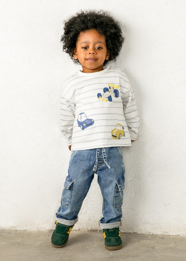 Mayoral Soft denim cargo pants Light Lg A