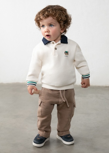 Mayoral Knit cargo pants Truffle Lg
