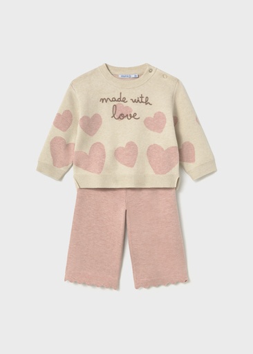 Mayoral Knit pants set Pastel Mix Lg