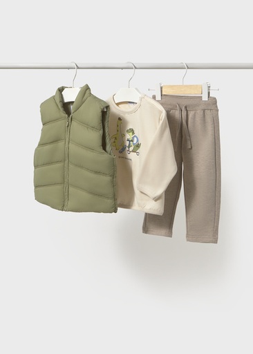 Mayoral Pullover vest pant set H. Truffle Lg