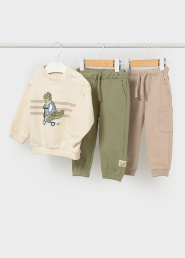 Mayoral 3 pcs pullover tracksuit Bayleaf Lg