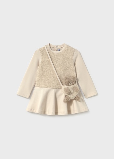 Mayoral Combined dress with bag Light khak Lg