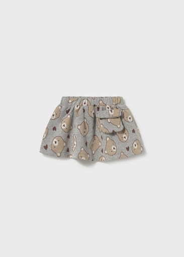 Mayoral Jacquard knit skirt w/ pocket Heather gr Lg