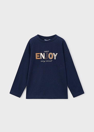 Mayoral L/s t-shirt puff print Ink Lg
