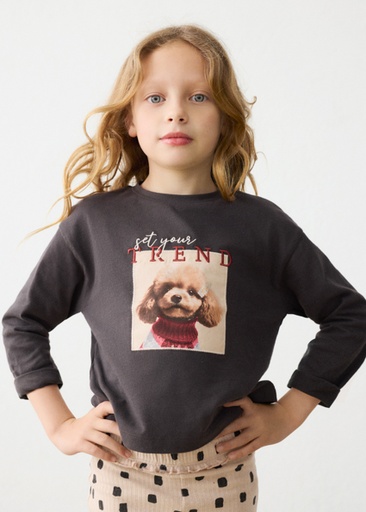 Mayoral L/s t-shirt Coal Lg