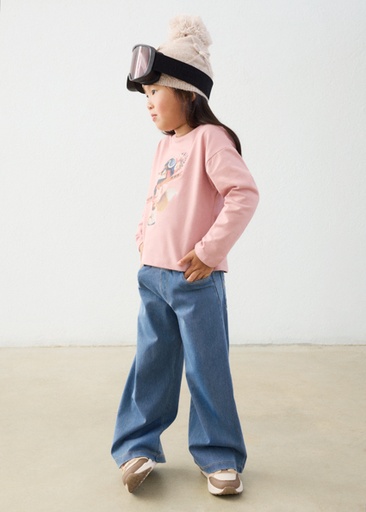 Mayoral Long knit denim pant Light Lg