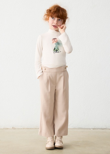 Mayoral Pleated long trousers Hazelnut Lg