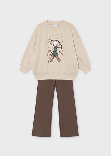 Mayoral Leggings set Coffee Lg