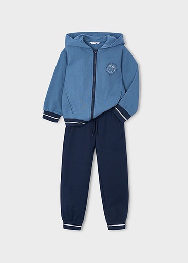 Mayoral Tracksuit w/ hoodie print Glacial Lg