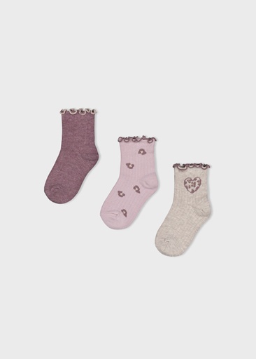 Mayoral Pack 3 socks violet mix Lg