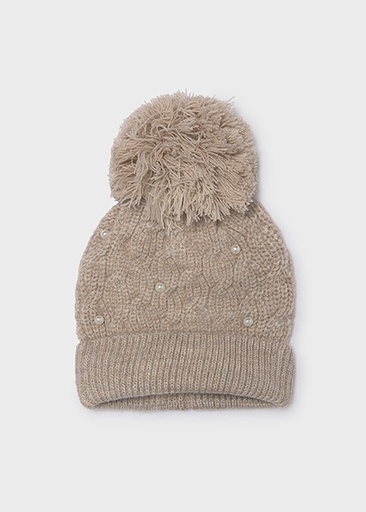 Mayoral Pearl knit hat seed Lg
