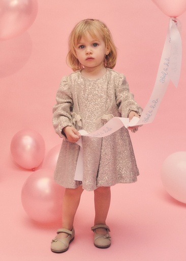 Abel & Lula Bows dress Champagne