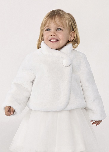 Abel & Lula Faux fur coat Ivory