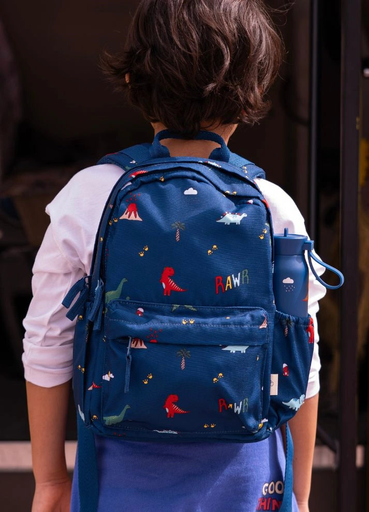 Citron Medium Backpack - Blue Dino