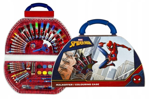 Spider-Man Painting Bag with 51 Pieces Paint and Paint Parts