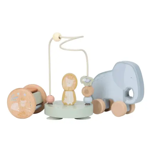 [LD7456] LITTLE DUTCH. Wooden gift set Safari Friends FSC
