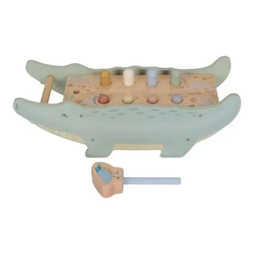 [LD7446] LITTLE DUTCH. Wooden hammer bench Safari Friends FSC