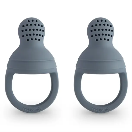 Mushie Silicone Fresh Food Feeder Blue  