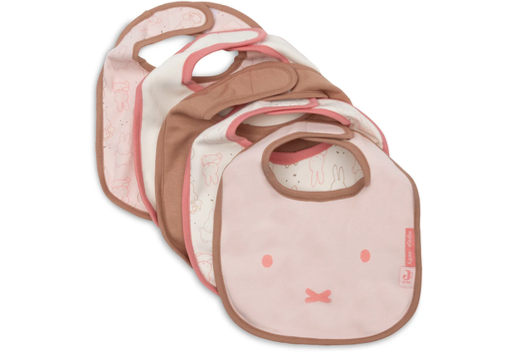 Jollein Bib Jersey Waterproof Miffy Moments Cloudy Blue (5pack)