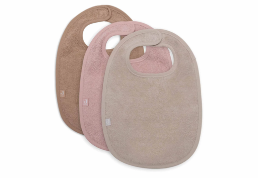 Jollein Bib Terry Wild Rose/Nougat/Biscuit (3pack)