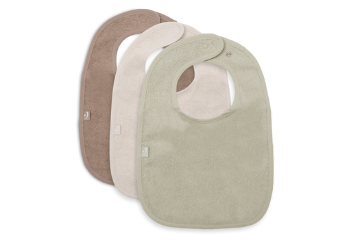 Jollein Bib Terry Sand/Soft Matcha/Milky Coffee (3pack)