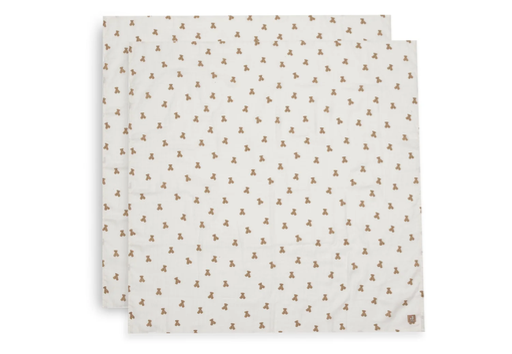Jollein Swaddle Muslin 115x115cm Mini Teddy Bear (2pack)