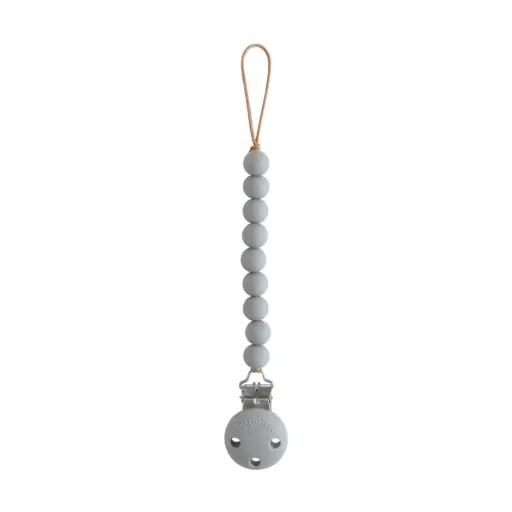 Mushie Silicone Pacifier Clip Hera Stone