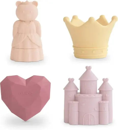 Mushie Silicone Bath Toys, Set of 4-Princess