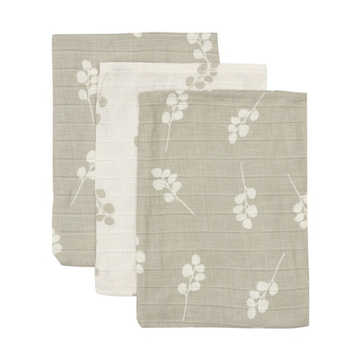 Jollein Twig Washcloth  Olive Green 3pcs