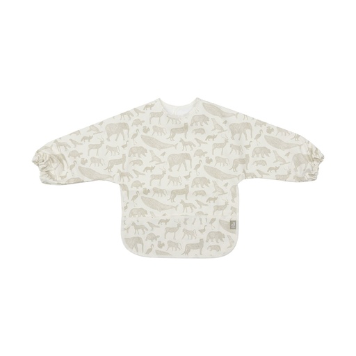 Jollein Bib Waterproof with sleeves Olive Green Animal 