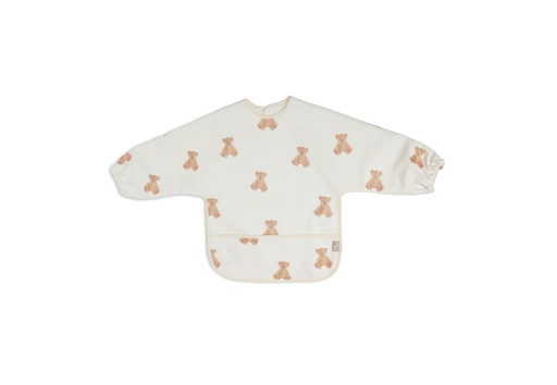 Jollein Bib Waterproof With Sleeves Teddybeer