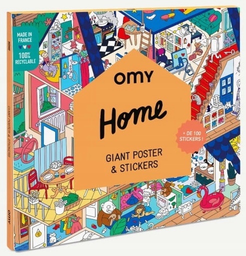 OMY Home Giant Poster +100 stickers 