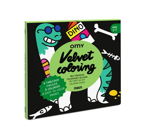OMY Velvet Coloring Poster Dino 6 Images 
