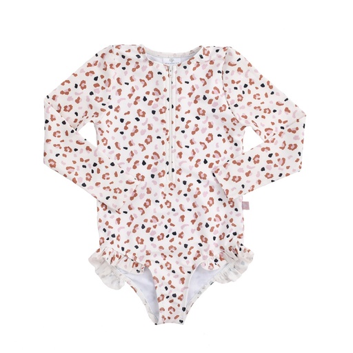 Swim Essentials Swimwear Bathsuit Beige Leopard (98/104)