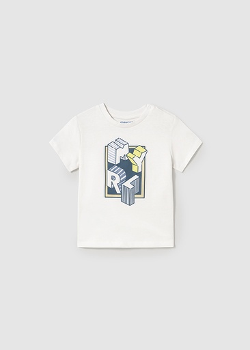 Mayoral Basic short sleeve t-shirt with Mayoral logo- White